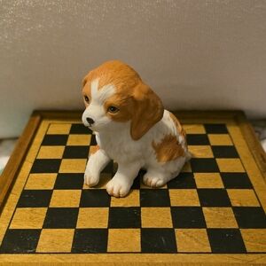 Vintage HOMCO Porcelain Dog Figurine #8828 Sitting Cocker Spaniel Puppy Dog